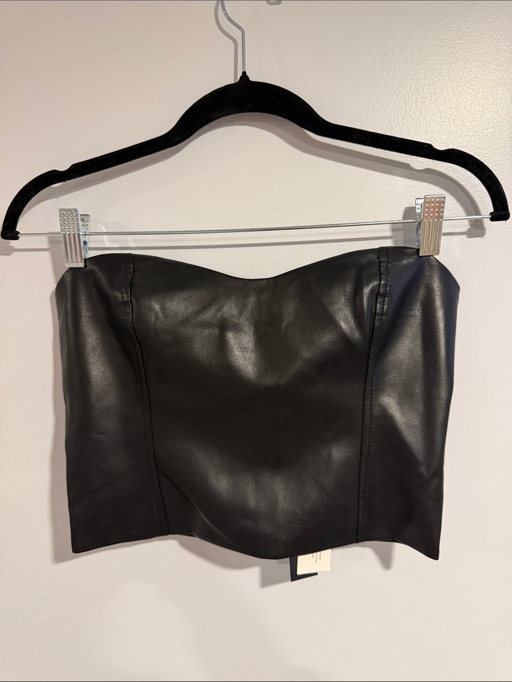 Babaton Faux Leather Black Boaster NWT
